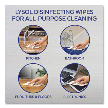 LYSOL® Brand Disinfecting Wipes Flatpacks, 6.69 X 7.87, Lemon And Lime Blossom, 80 Wipes-flat Pack, 6 Flat Packs-carton freeshipping - TVN Wholesale